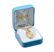 HMH 16kt Gold Over Sterling Med Oval Mirac 18" Necklace
