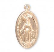 HMH 16kt Gold Over Sterling Med Oval Mirac 18" Necklace