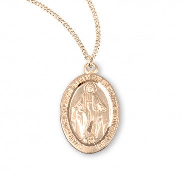 HMH 16kt Gold Over Sterling Oval Mirac 18" Necklace