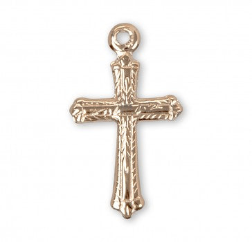 HMH 16kt Gold Over Sterling Tiny Fancy Cross-16 inches Necklace