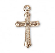 HMH 16kt Gold Over Sterling Tiny Fancy Cross-16 inches Necklace