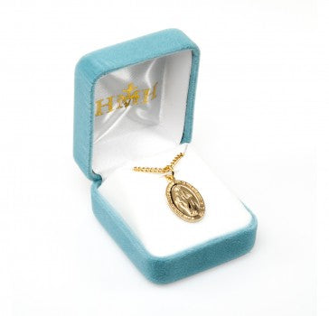 HMH 16kt Gold Over Sterling Oval Mirac 18" Necklace