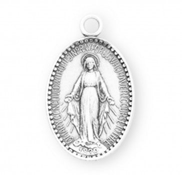 HMH Sterling Silver Oval Miraculous Medal