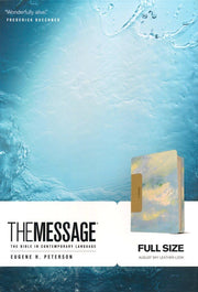 The Message Bible-Soft Leather-Look, Sky Blue