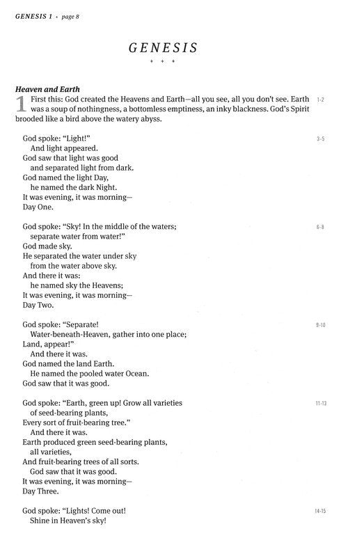 The Message Bible-Soft Leather-Look, Sky Blue