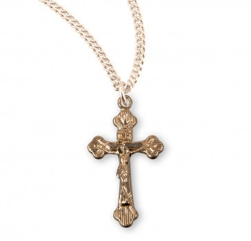 HMH Flare Tipped Gold Over Sterling Silver Crucifix