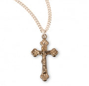 HMH Flare Tipped Gold Over Sterling Silver Crucifix