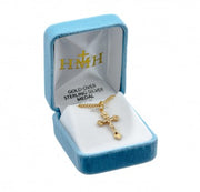 HMH Flare Tipped Gold Over Sterling Silver Crucifix