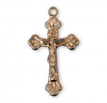 HMH Flare Tipped Gold Over Sterling Silver Crucifix