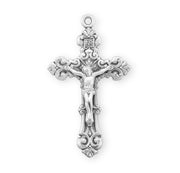 Sterling Silver Scroll Design Crucifix