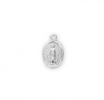 Sterling Silver Oval Miraculous Medal