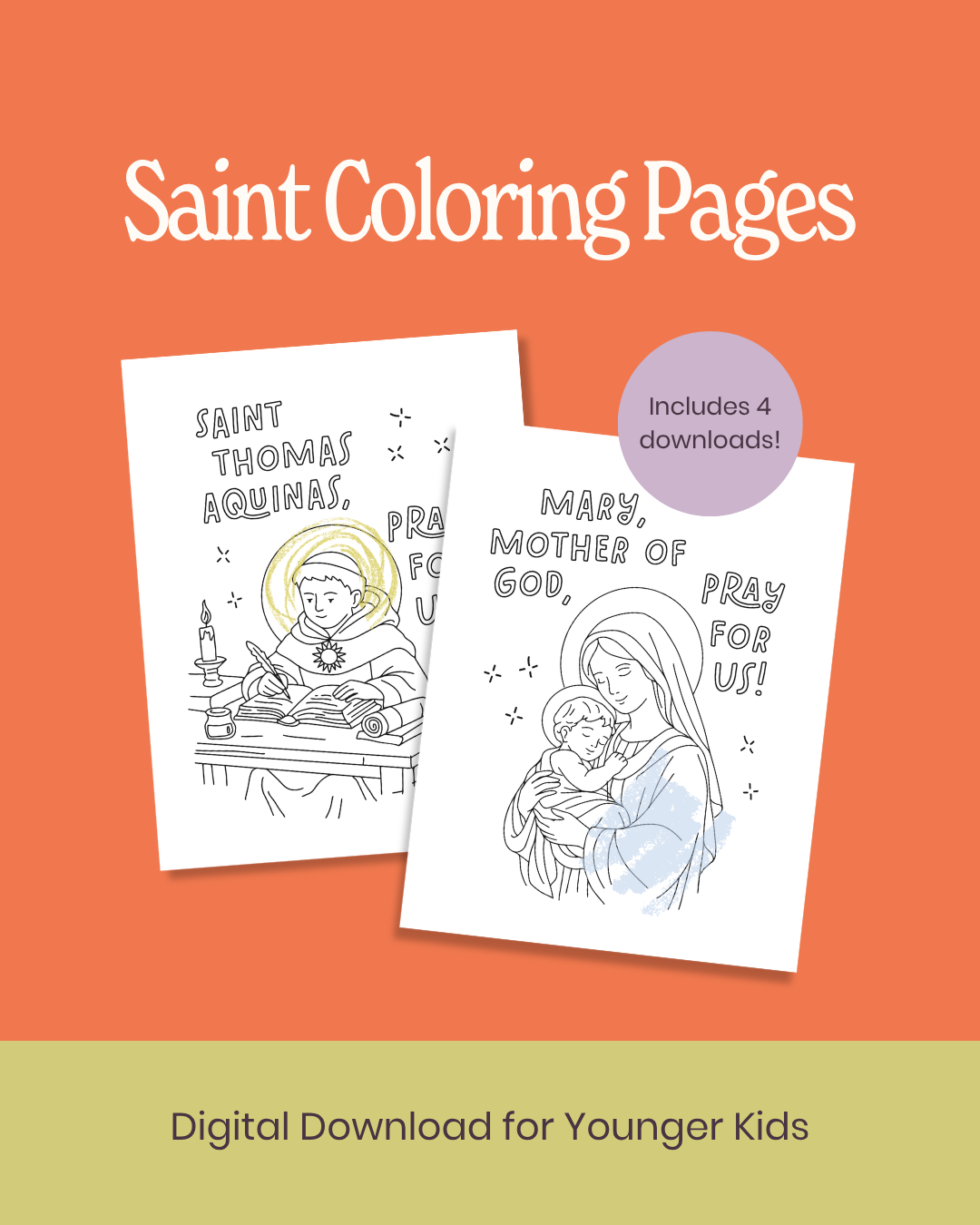 Saint Coloring Pages for Children