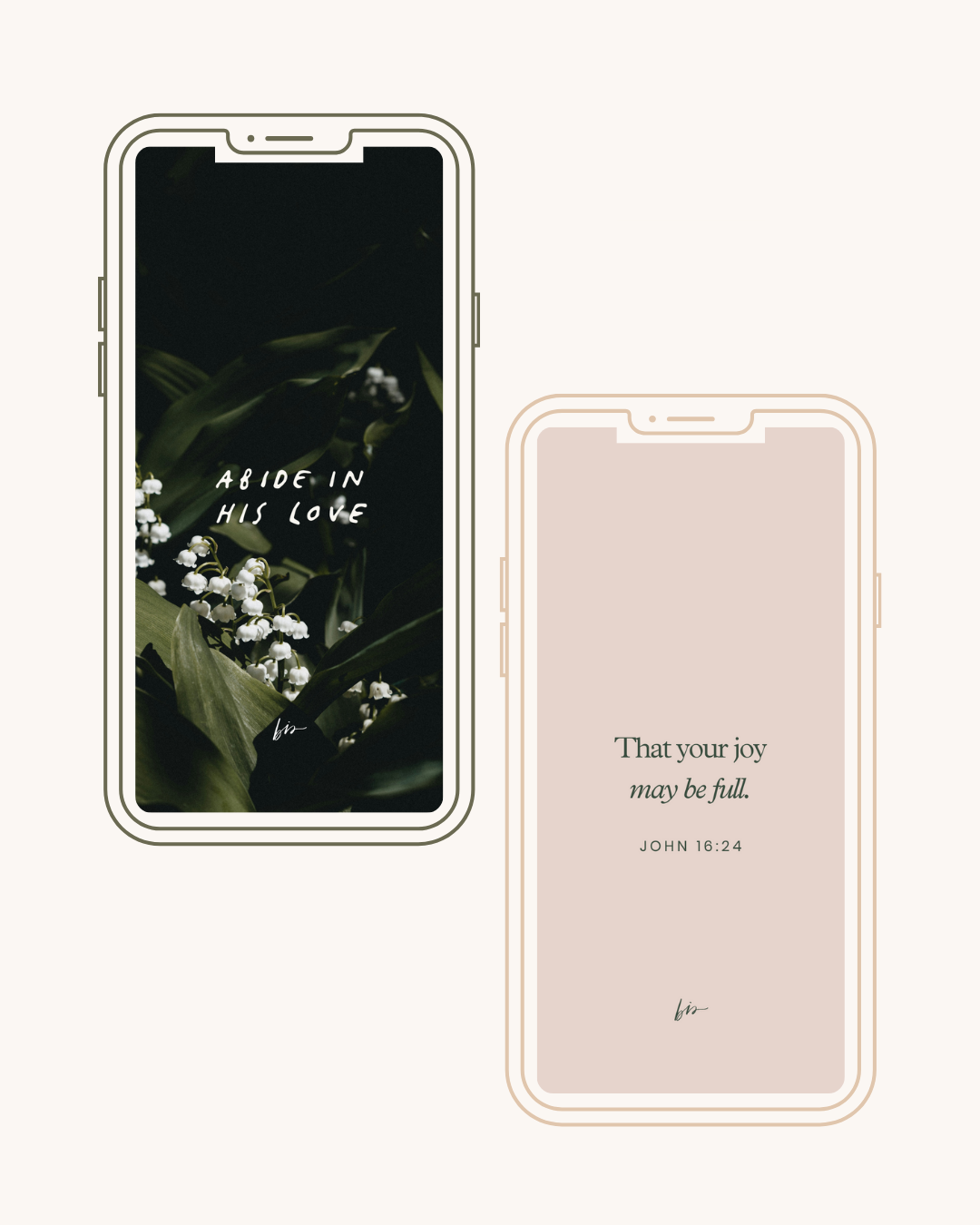 Abide in His Love // Lock Screens