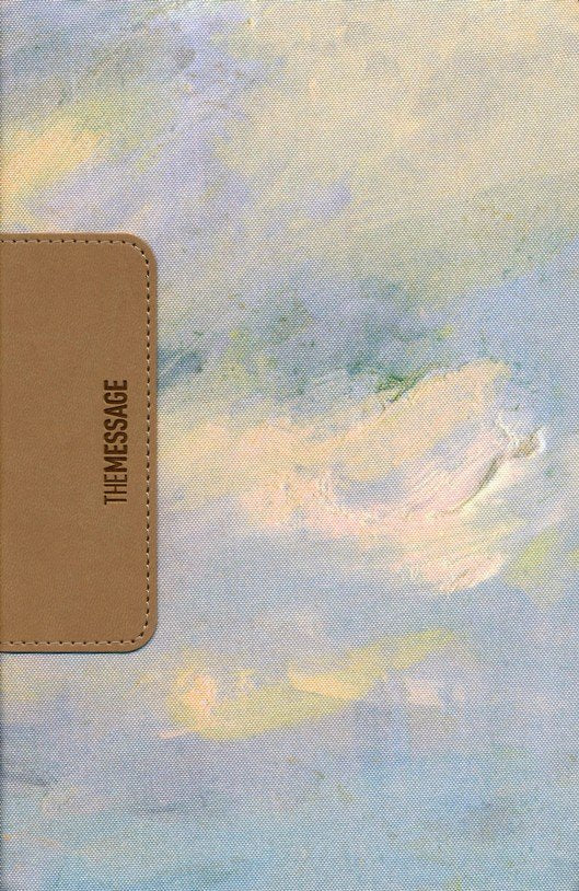 The Message Bible-Soft Leather-Look, Sky Blue