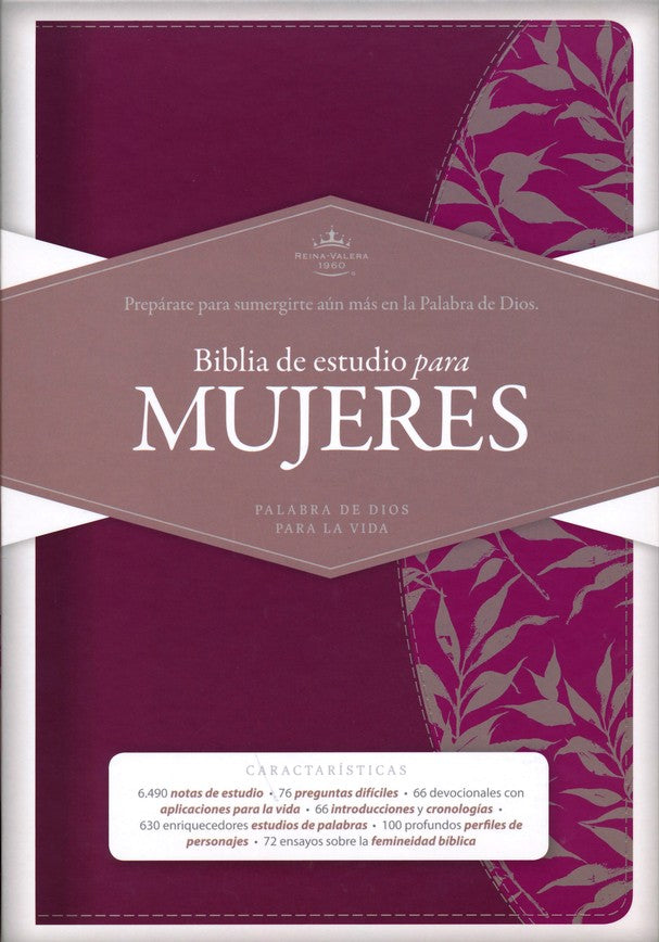 RVR 1960 Women Study Bible Burgundy/Fuschia IDX