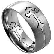 Silver Double Cross Band