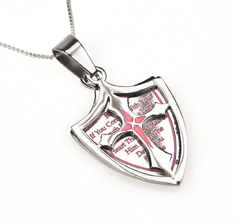 2 Piece Shield Cross Necklace