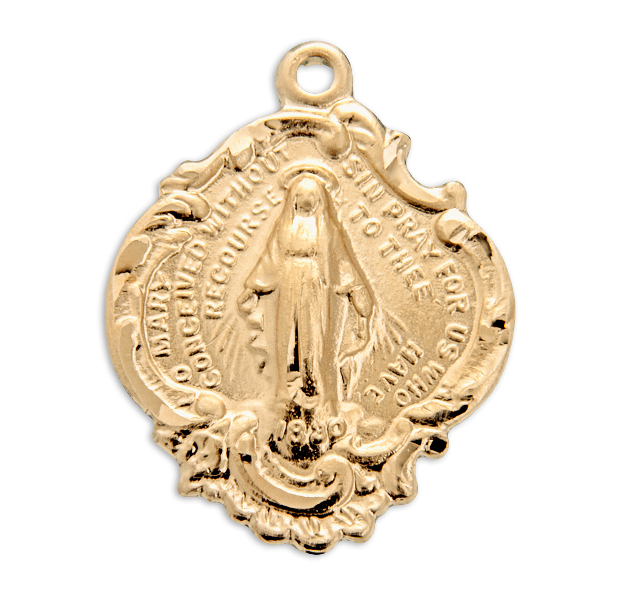 Gold Over Sterling Silver Miraculous Medal