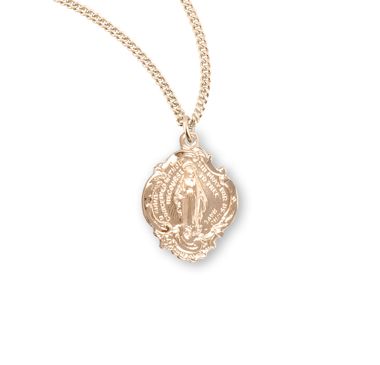 Gold Over Sterling Silver Miraculous Medal