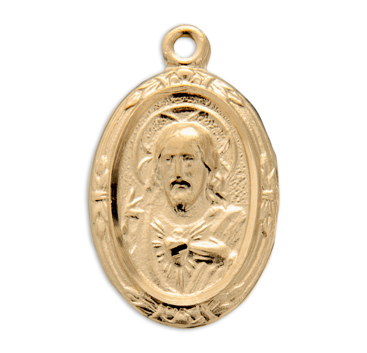 Gold Over Sterling Silver Scapular Medal
