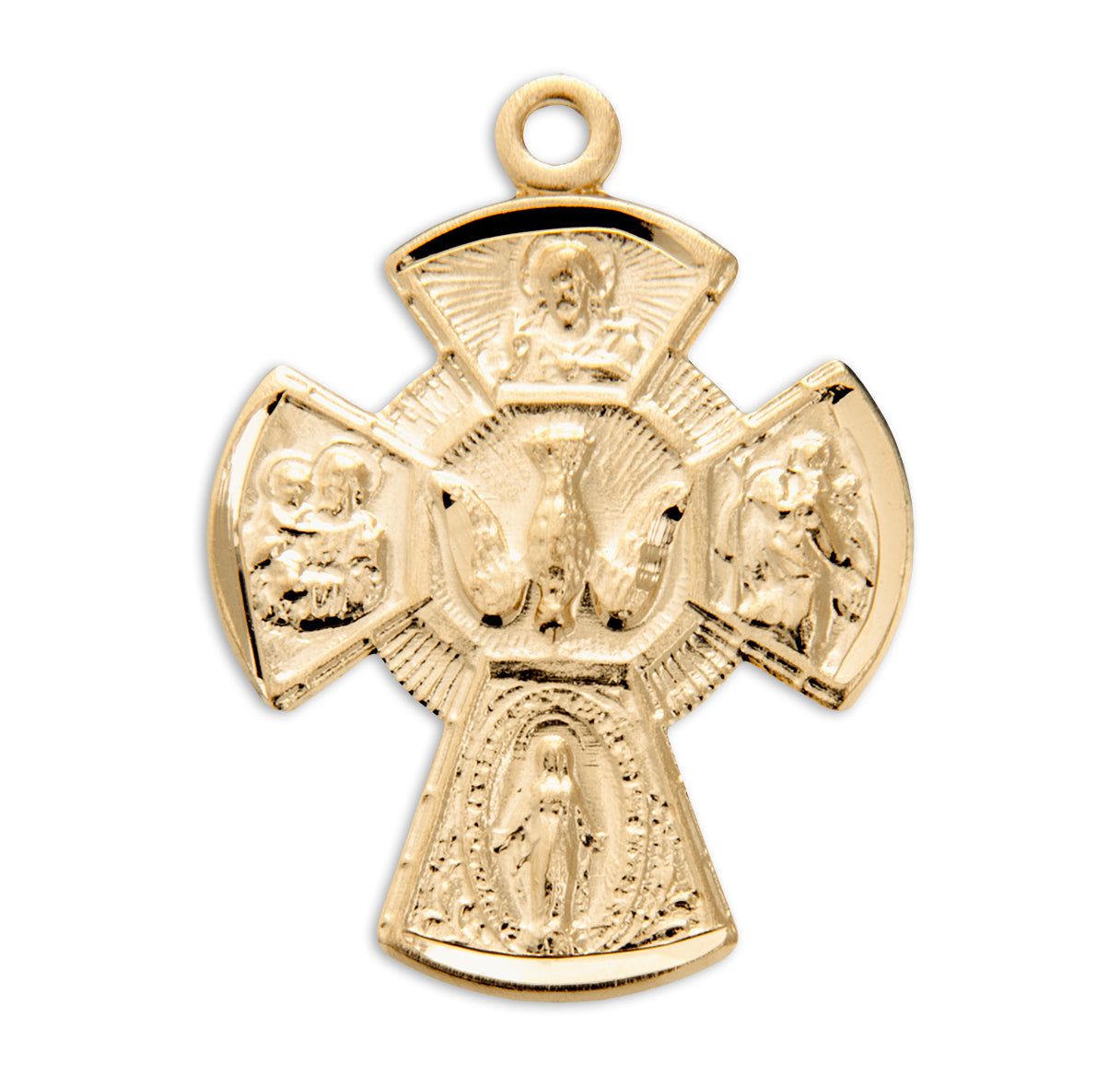 Gold Over Sterling Silver Four-Way Medal