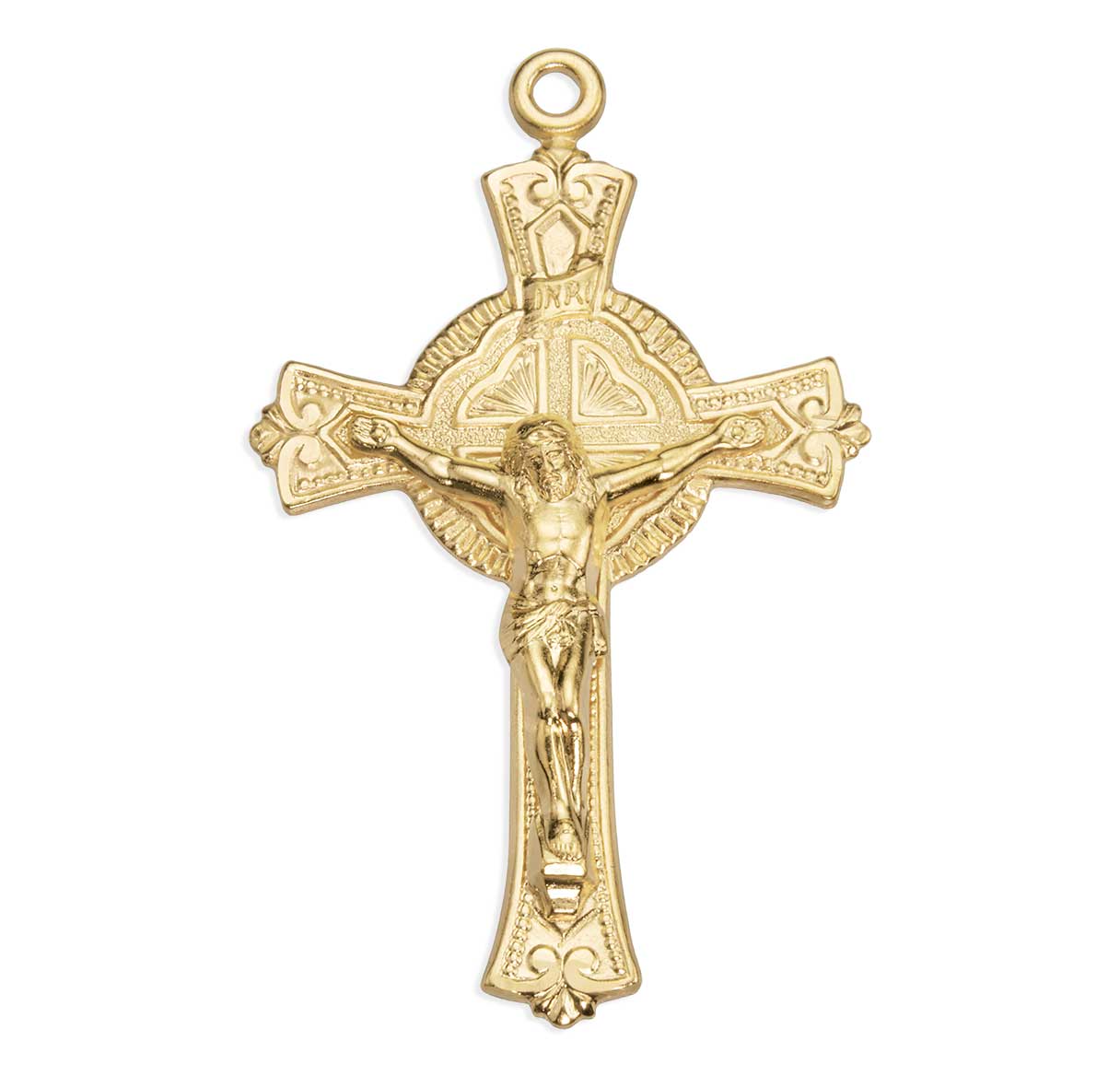 Gold Over Sterling Silver Fine Detailed Crucifix