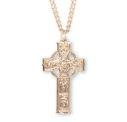 Gold Over Sterling Silver Irish Celtic Cross