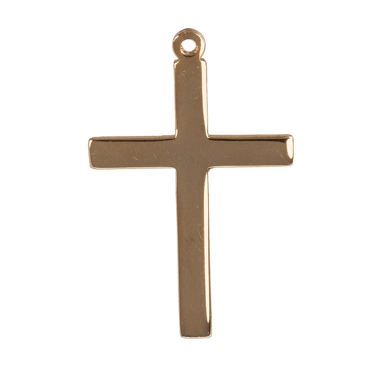 Gold Over Sterling Silver Plain Cross
