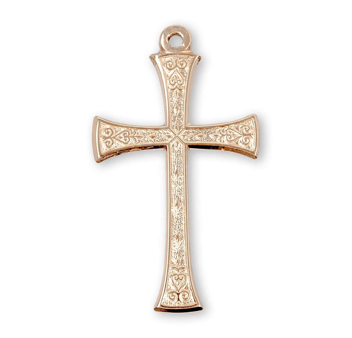 Gold Over Sterling Silver Detailed Cross