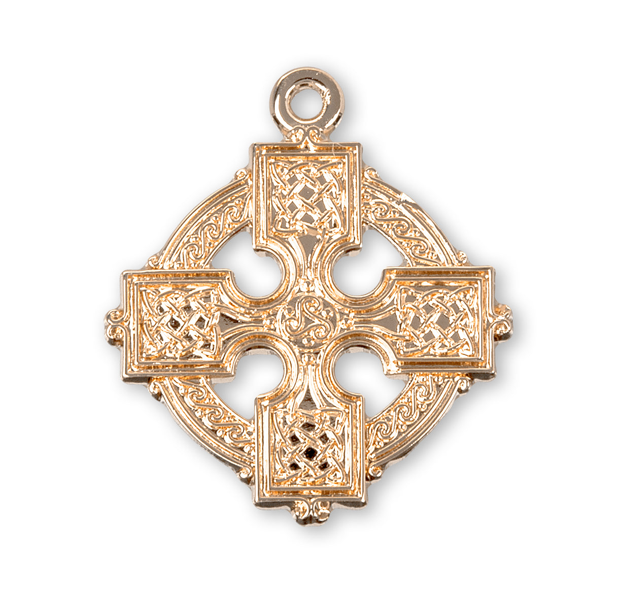 Gold Over Sterling Silver Irish Celtic Cross