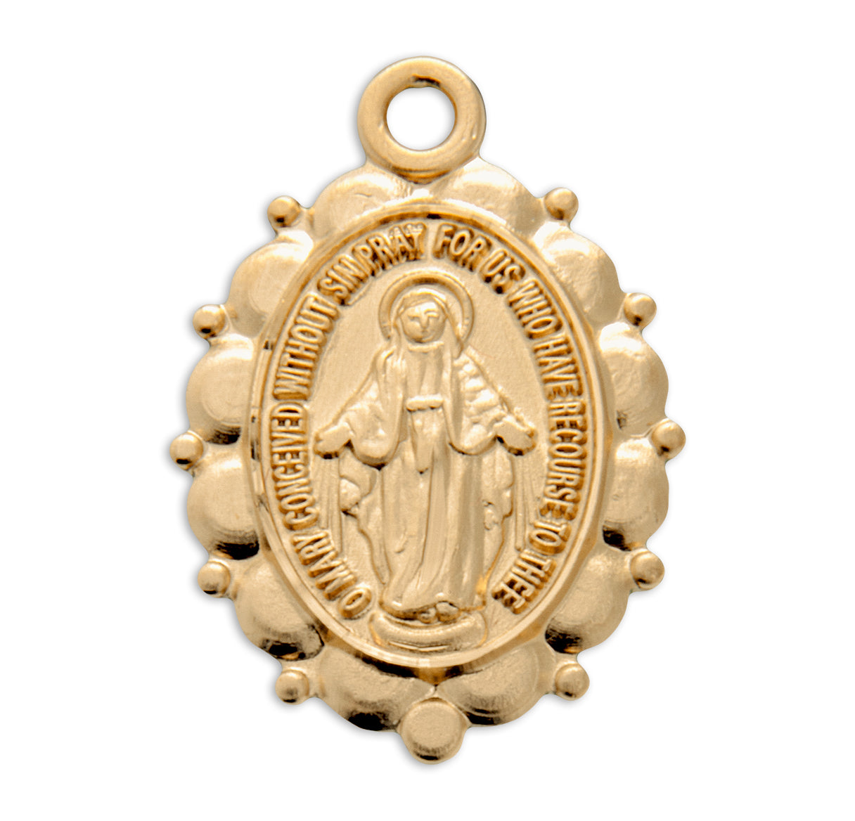 Sterling Silver Oval Miraculous Medal