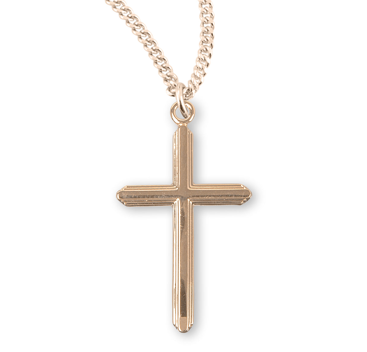 Gold Over Sterling Silver Inlay Cross