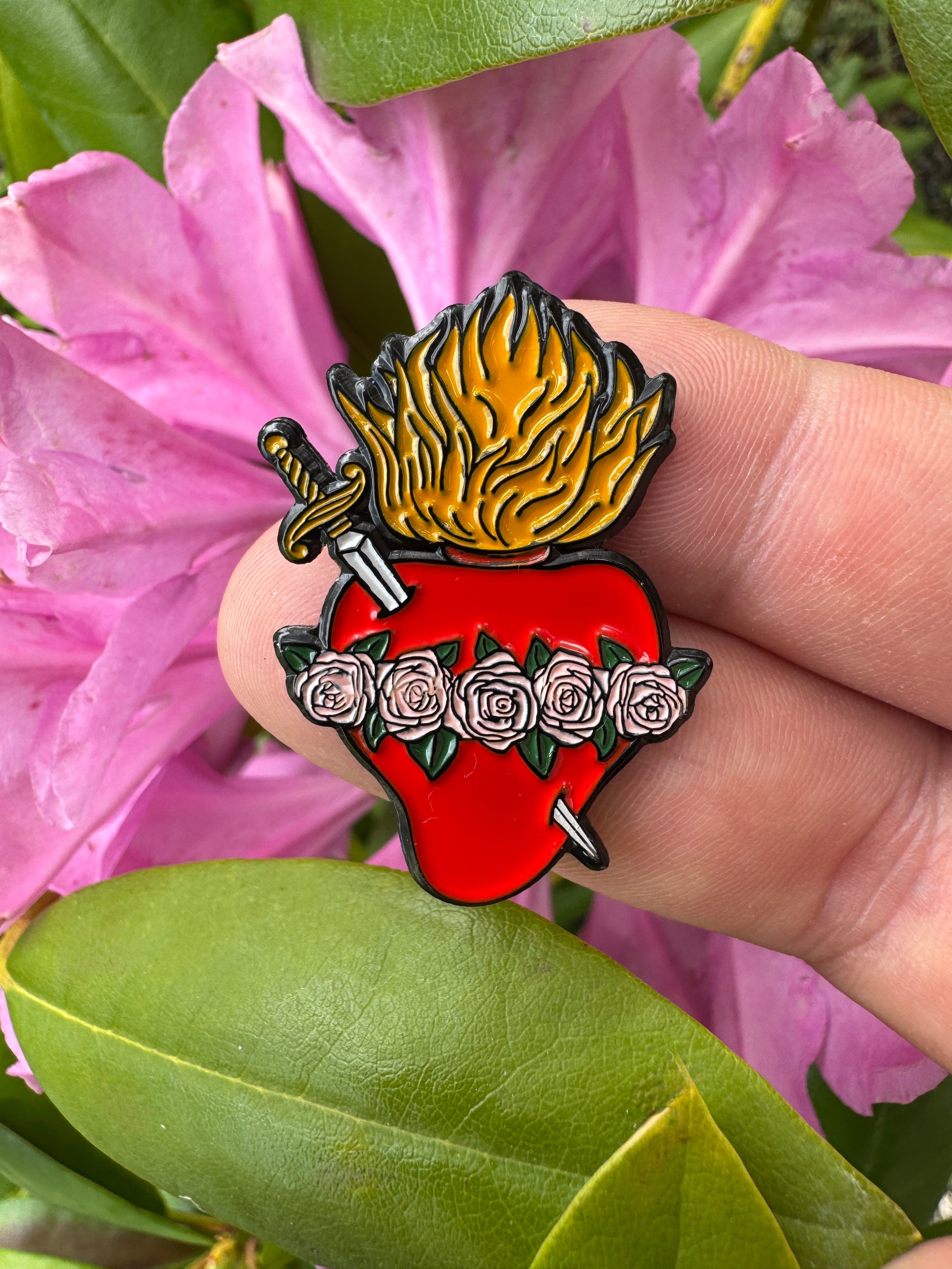 Immaculate Heart of Mary Enamel Pin