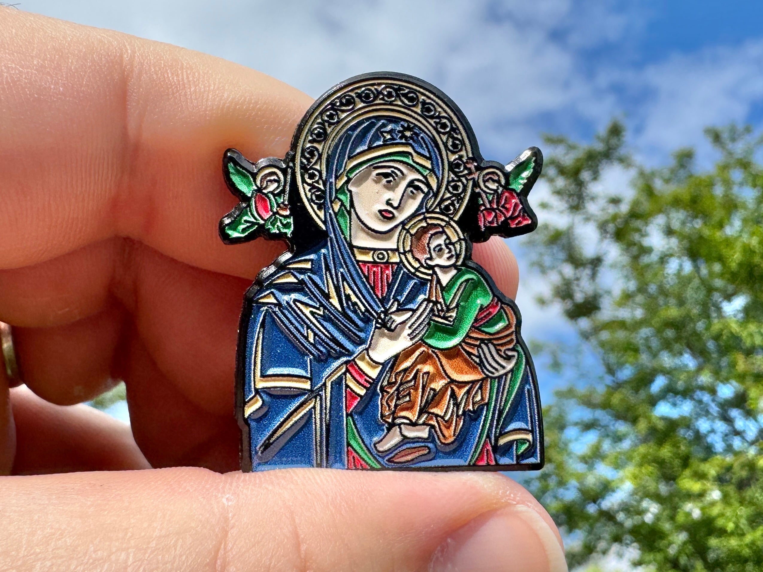 Our Lady of Perpetual Help Enamel Pin