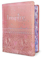 NLT Inspire Bible for Girls: The Bible for Coloring & Creative Journaling--Soft Leather-Look Pink