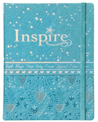 NLT Inspire Bible for Girls, Leatherlike Hardcover, Blue