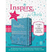 NLT Inspire Bible for Girls, Leatherlike Hardcover, Blue