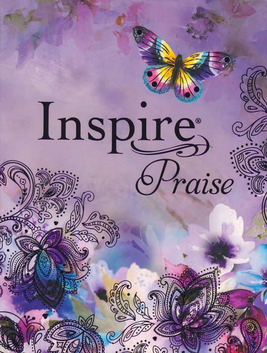 NLT Inspire Praise Bible: The Bible for Coloring & Creative Journaling--softcover, purple