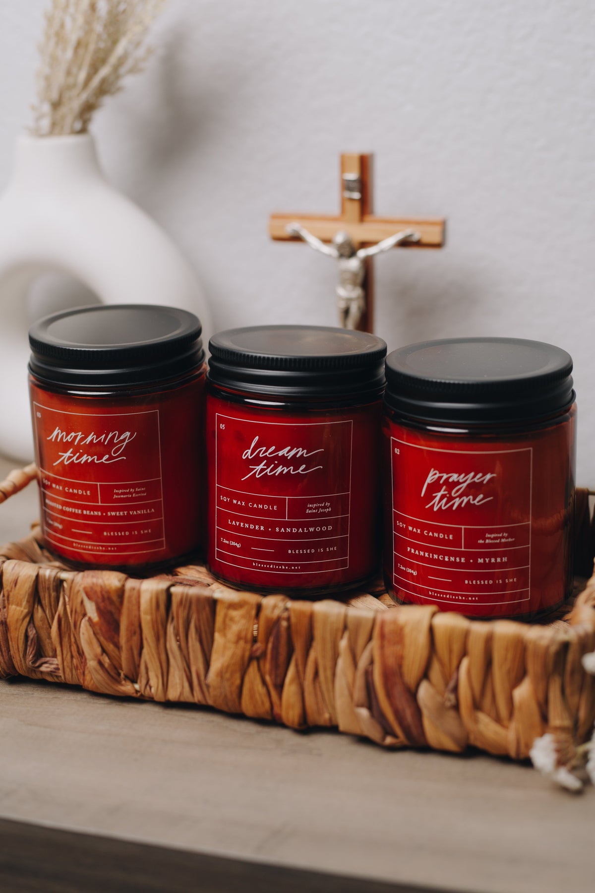 Prayer Time Candle Inspired by Our Blessed Mother Soy Candle