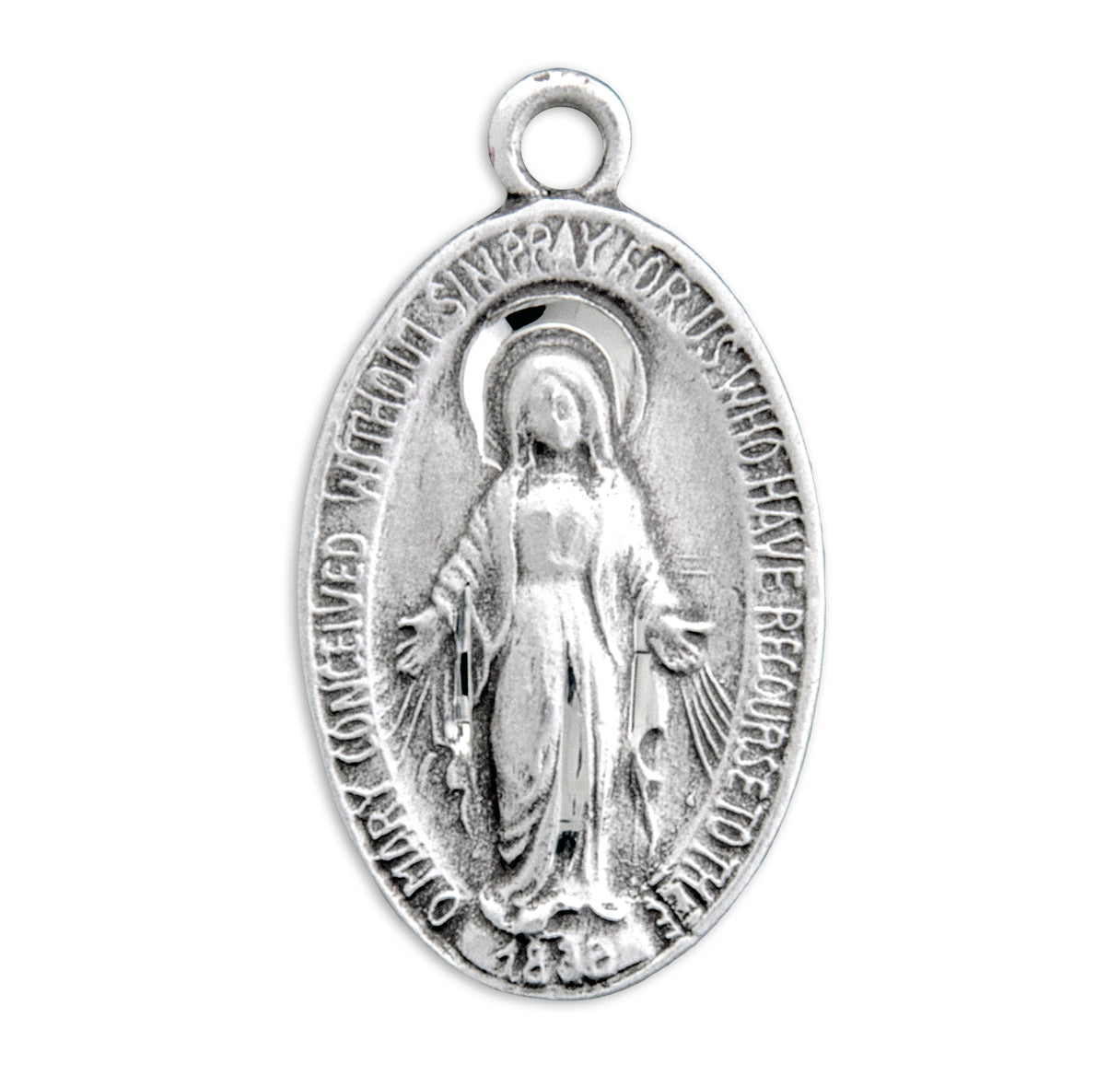 Sterling Silver Oval Miraculous Medal