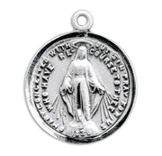 Sterling Silver Round Miraculous Medal
