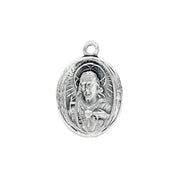 Sacred Heart of Jesus Sterling Silver Scapular Medal