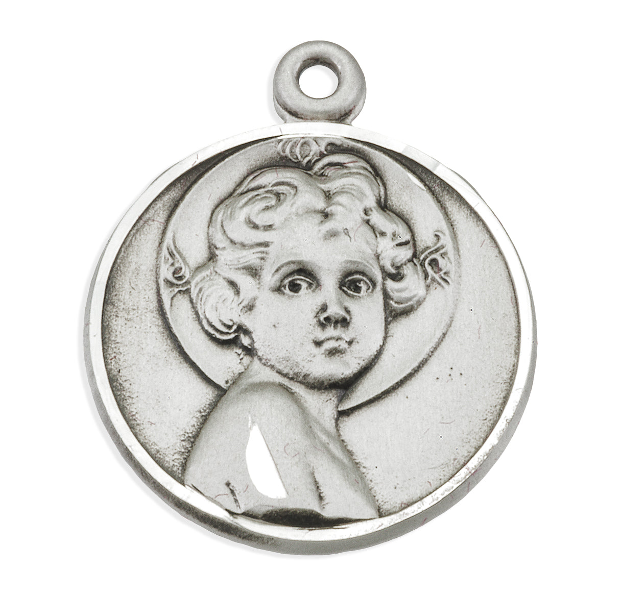 Sterling Silver "Light of the World" Round Infant Jesus Medal