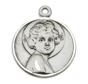 Sterling Silver "Light of the World" Round Infant Jesus Medal