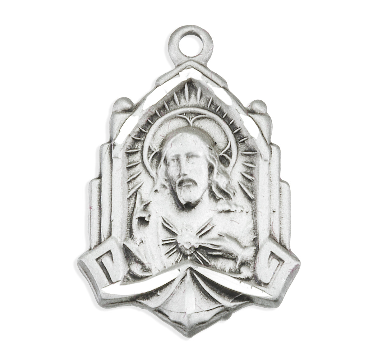 Sterling Silver Scapular Sacred Heart Of Jesus