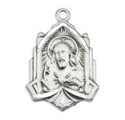 Sterling Silver Scapular Sacred Heart Of Jesus