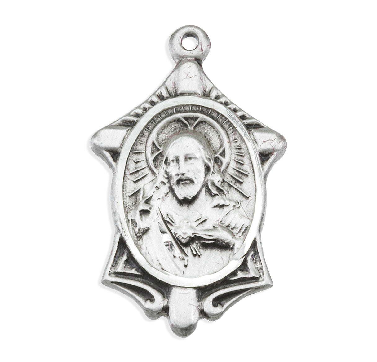 Sacred Heart of Jesus Sterling Silver Scapular Medal