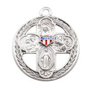 Sterling Silver Enameled Military 4-Way