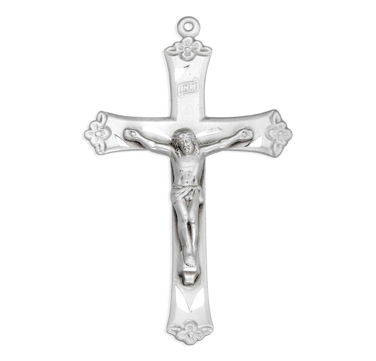 Sterling Silver Flare Tipped Crucifix