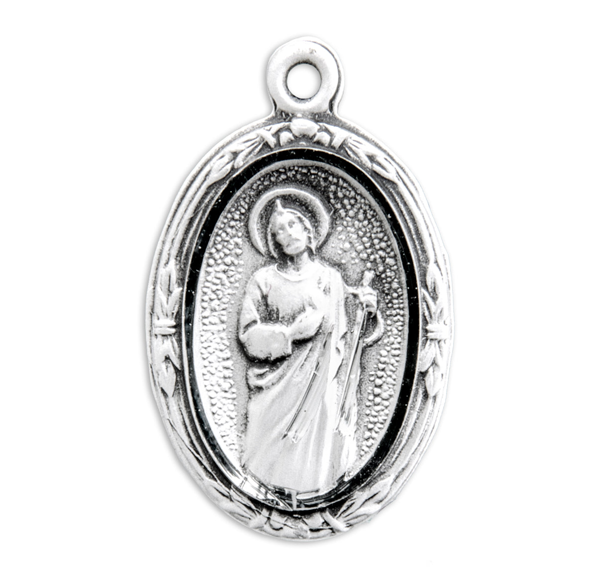 Saint Jude Oval Sterling Silver Medal